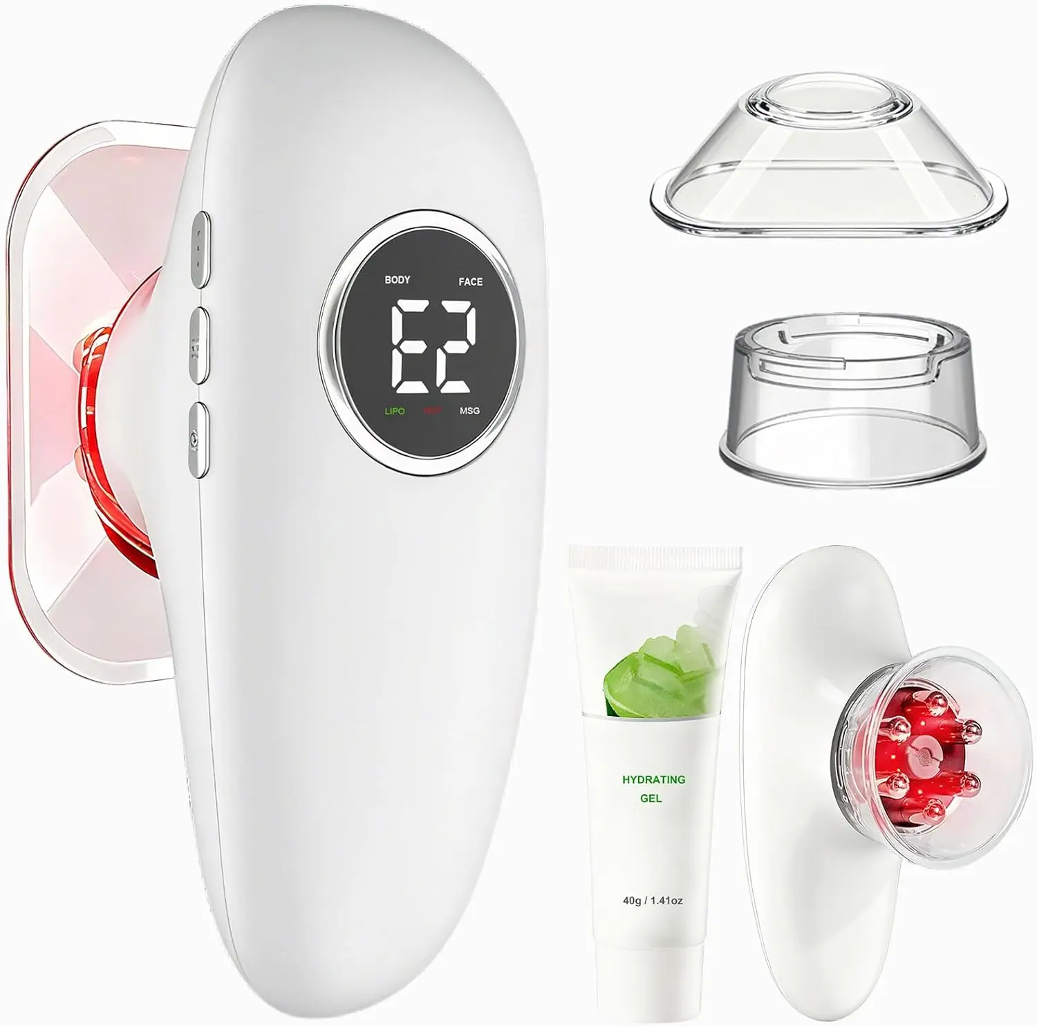 AYYHG 4-in-1 Wireless Microcurrent Cupping Vibration Beauty Galvanic Machine - Portable Rechargeable Cordless Beauty Tool with Box for Skin Firming, Sculpting, Home Spa Self-Care, Beauty Galvanic Machines