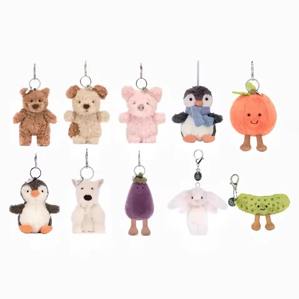 2026 Jellycat Style Kawaii Plush Keychain Collection, Super Soft Cute Animal Bag Charm Keyring, Must-Have Trendy Backpack Accessory, Best Back To School Birthday Christmas Gift