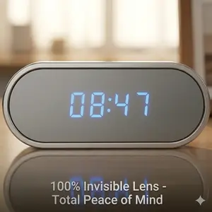 1)Smart Digital Clock Camera with Dual Band Wifi (5Ghz & 2.4Ghz) | Home Security & Remote Real-Time Monitoring System