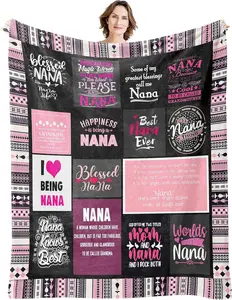 Nana Gifts Nana Birthday Gifts Best Nana Ever Blanket Nana Gifts from Grandkids Nana Gifts from Granddaughter Grandma Birthday Gifts for Nana Grandma Throw Blanket 51” X 60”