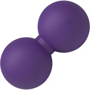 Peanut Massage Ball,Double Lacrosse Ball for Neck and Back,Medium Density Myofascial Release Massager Ball for Deep-Tissue Massage  Knots Yoga Therapy(Purple)