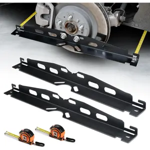 2-Pack Wheel Alignment Plates Tool Kit with Measuring Tapes, Car Toe Plates Wheel Alignment Tool for Car Truck SUV, Black