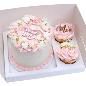 Chaney Depot LLC Bento Cake and Cupcake box for 1; 4-5in cake and 2 cupcakes
