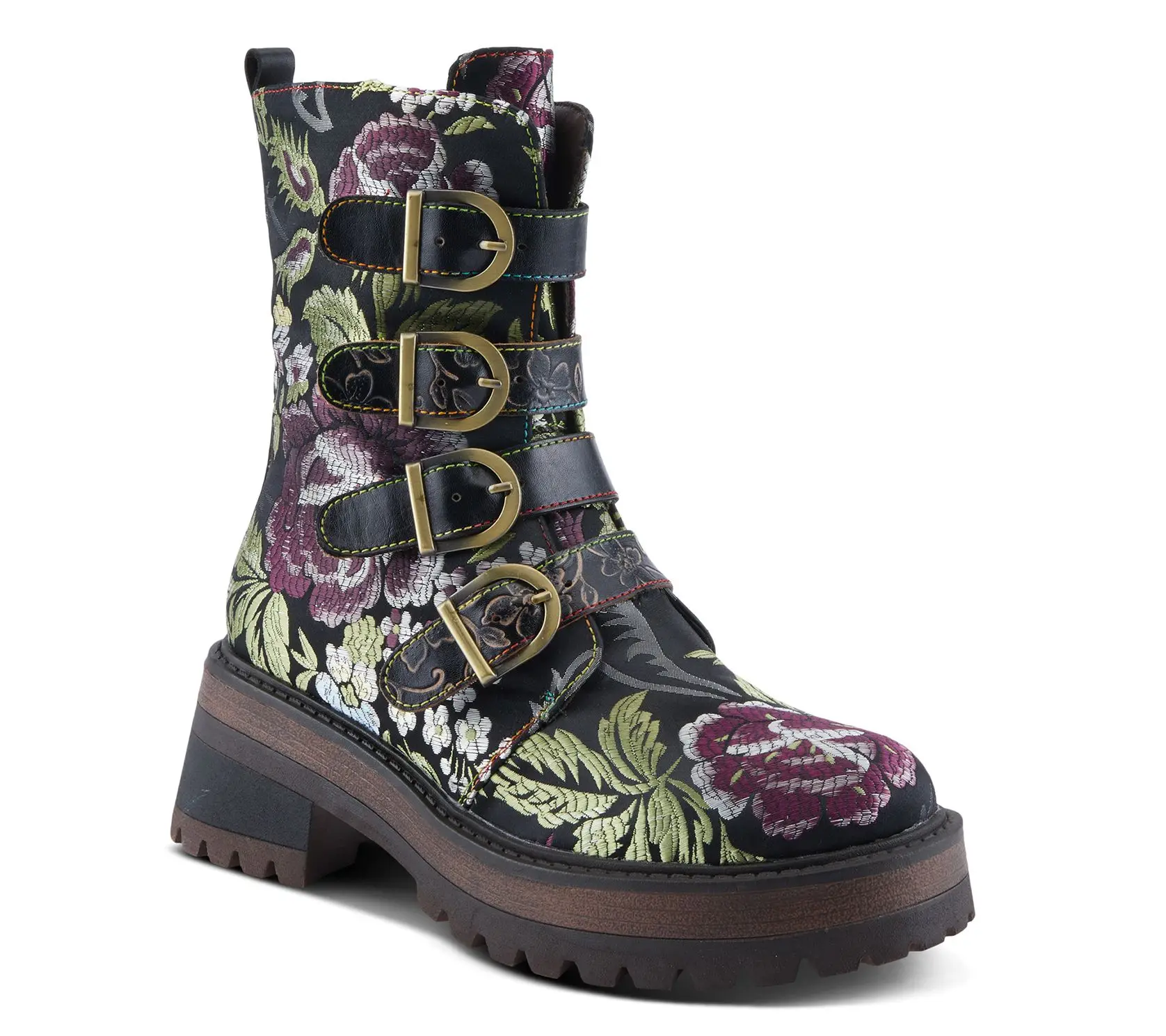 L'Artiste by Spring Step Embroidered Boots - Haruko