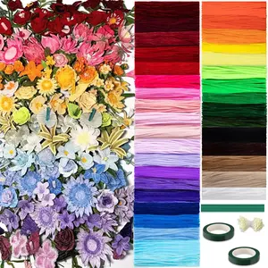 3600 count 12 Inch Craft Pipe Cleaners  Chenille Stems Bulk with 50 Flower Stems 4 Tape and 350 Stamens for DIY Art Projects Creative  Wrapping Party Decorations (36 Colors)