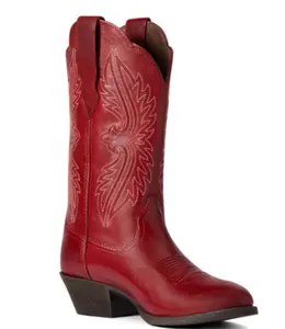 Ariat Women's Heritage StretchFit Performance Western Boots - Round Toe Color Red