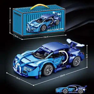 1690-Piece Cyberpunk Style Racing Car Building Kit, Multi-Color Abs Material, Perfect for Desk Decoration & Gifts Supercar RC Limited