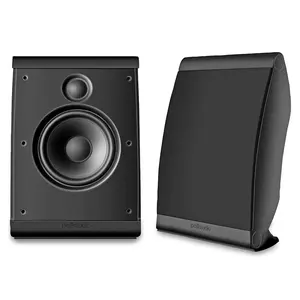 Polk Audio OWM3 Wall and Bookshelf Speakers - High Performance Versatile Loudspeaker with 4.5" Mid/Woofer & 1" Tweeter - Paintable Grilles - Pair, Black - Compact