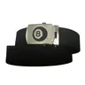 8 Ball Black Adjustable/ Canvas Web belt/ Metal Buckle Training