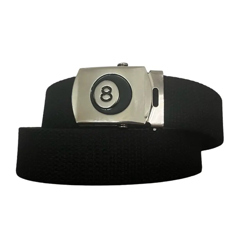 8 Ball Black Adjustable/ Canvas Web belt/ Metal Buckle Training 8 Ball Black Adjustable/ Canvas Web belt/ Metal Buckle Training