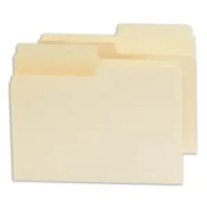 Smead Manufacturing Company  SuperTab Folders- Legal- .33 Cut Tab- 1-Ply- 11pt- Manila