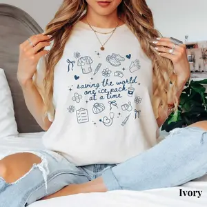 Comfort Colors® School Nurse Shirt, Back to School tshirt, Last Day of School t-shirt, Nurse Appreciation Gift for Elementary School Nurse Fabric Top Womenswear Fit