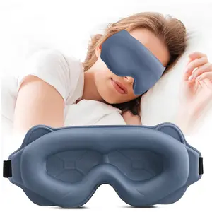 3D Sleep Mask for Side Sleepers Headband Design Cup-Shaped Extra-Soft 100% Blackout Eye Mask for Men Women Home Travel Machine Washable