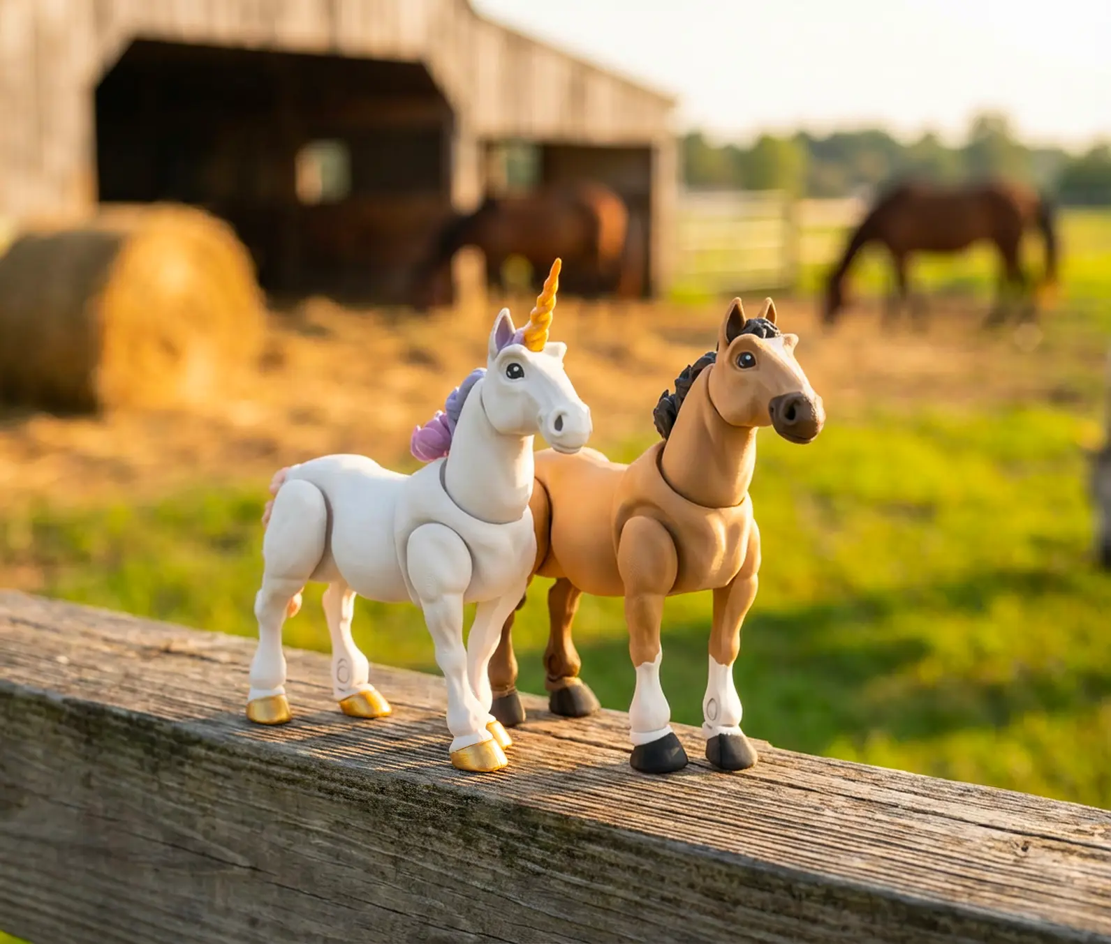 Articulated Unicorn & Horse– Flexible Figure