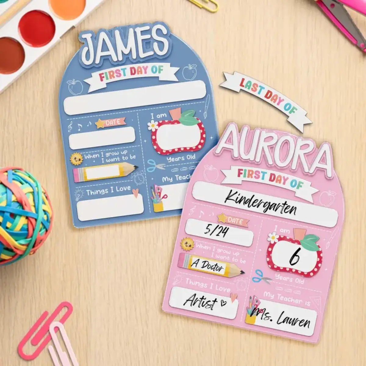 [SEND YOUR NAME VIA MESSAGE] Customized Back to School Sign, First Day of School Sign, Last Day of School Sign, Back to School Photo 1st Day Custom Kid School Board Sign