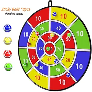 26 Inch Dart Board Game for Kids with 8 Sticky Balls, Large Safe Dartboard Toy for Boys Girls Ages 3-12, Indoor Outdoor Parent-Child Interactive Sports Game, Creative Birthday & Holiday Gift