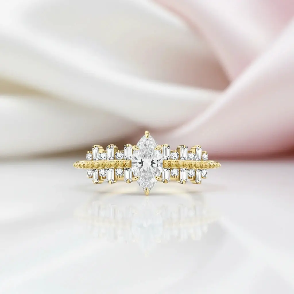Classic Marquise-cut Diamond Option Engagement Ring