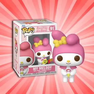 Funko Pop! Hello Kitty My Melody GITD Toy Stop L.A. Comic Con Exclusive *IN HAND*