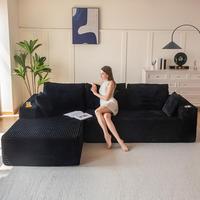 Black-Left Facing Chaise