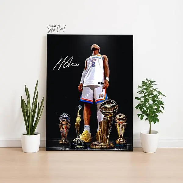 Shai Gilgeous-Alexander Thunder Finals Art Trophy T-Shirt - Mvp Edition