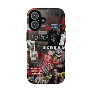 Scary Scream Ghostface Phone Case – Horror Movie Villain – Halloween Phonecase | Cover for iPhone 16 15 14 13 12 7 8 Pro Max, Gift