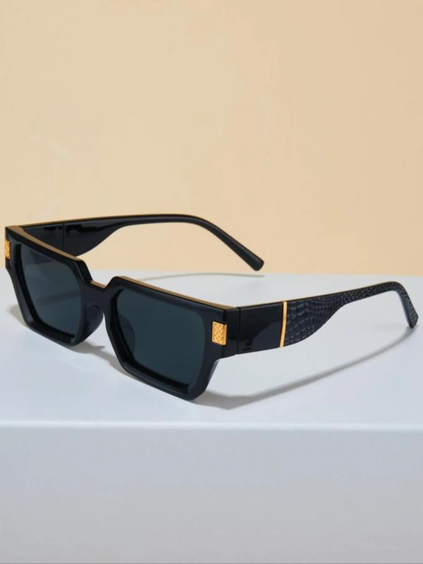 Summer Geometric Frame Sunglasses, Stylish Glasses, Unisex Fashion Travel Accessories, Lightweight Durable Outdoor UV Protection Eyewear, Modern Trendy Sunglasses