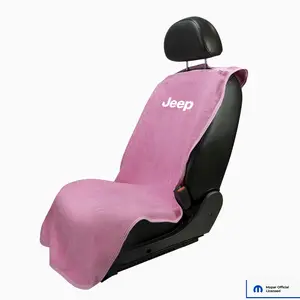 Pink Seat Towel Cover/Protector with Jeep Logo – Soft, Machine Washable Car Seat Towel – Easy to Install & Multipurpose Protection