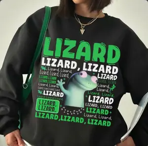 Lizard Lizard Lizard Sweatshirt, Meme Shirt , Tiktok Viral Meme Lizard Shirt, Lizard Shirt for Him or Her, Funny Weirdcore Humor Gen-Z