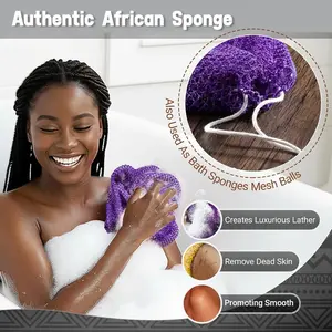 Authentic African Exfoliating Net, Bath & Personal Care Accessory for Softer, Smoother Skin, Ideal for Shower Cleaning