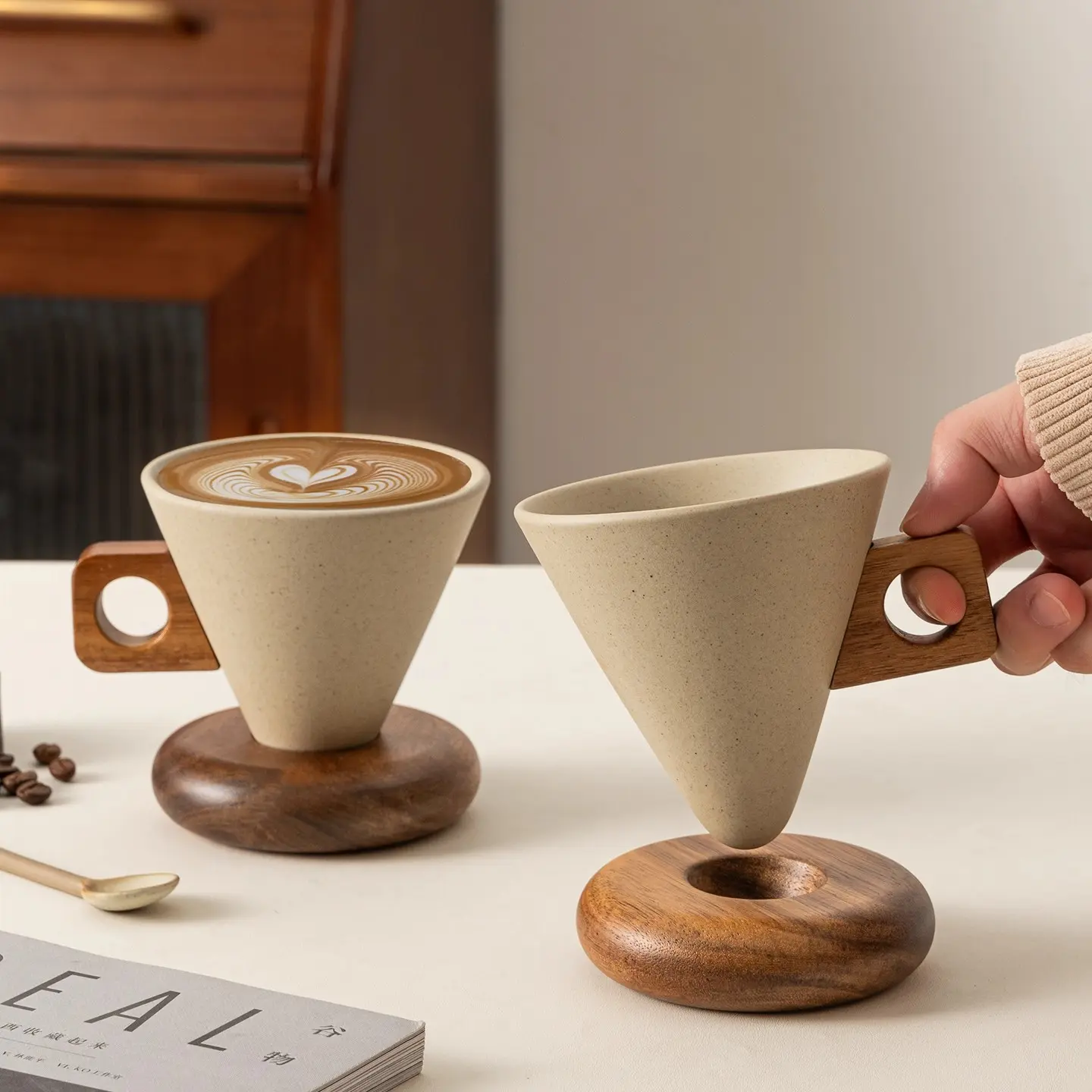 $1 coffee mugs Oversized 17oz Rustic Pottery Mug main image 1
