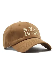 American Nyc Letter Soft Top Baseball Cap, Vintage Style Snapback Hat for Men & Women, Trendy Fashion Accessory
