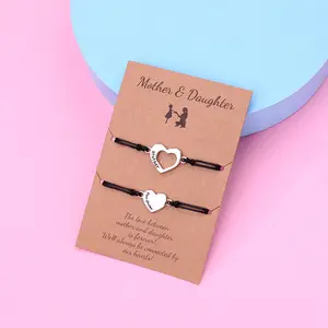 Mothers Day Gifts - Mother Daughter Bracelets Jewelry Birthday Gifts for Mom Mothers Day Gift from Daughter Matching Heart Bracelet