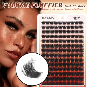 140pcs Ultra Volume Lash Clusters | Mega Fluffy Eyelash Clusters, Eyelash Extensions with Mixed Lengths, Soft Lightweight, Reusable, C Curl, Plant-Based Squalane, Multiple Lengths 10-18mm,The Best Valentine's Day Gift