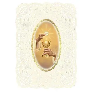 Deluxe Embossed Holy Card for First Communion