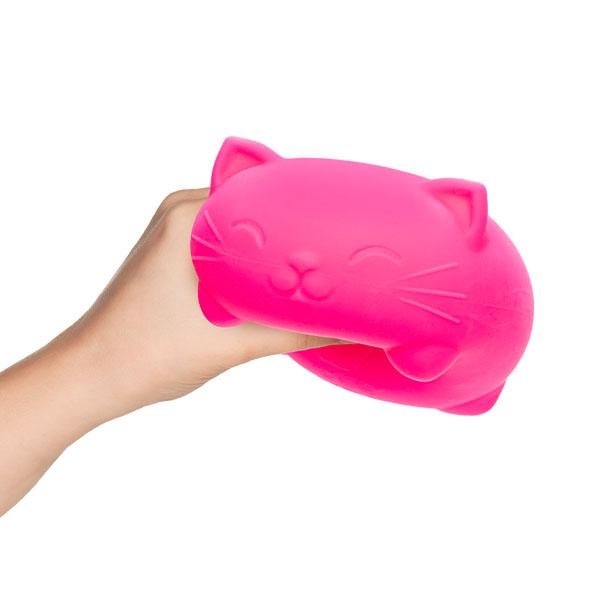 Super NeeDoh Cool Cats - Squishy, Sqeezy, Stretchy Stress Ball Cats -Huge NeeHoh 4.5" in Diameter -  Assorted Colors - 1 Random Color