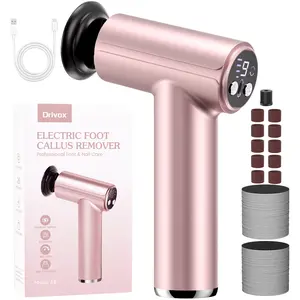 Electric Foot Callus Remover, 2 in 1 Rechargeable Electric Callus Remover for Feet, Pedicure Tools with 70pcs Sandpapers, Professional Foot Scrubber File for Dead Skin - Pink, Nail Care