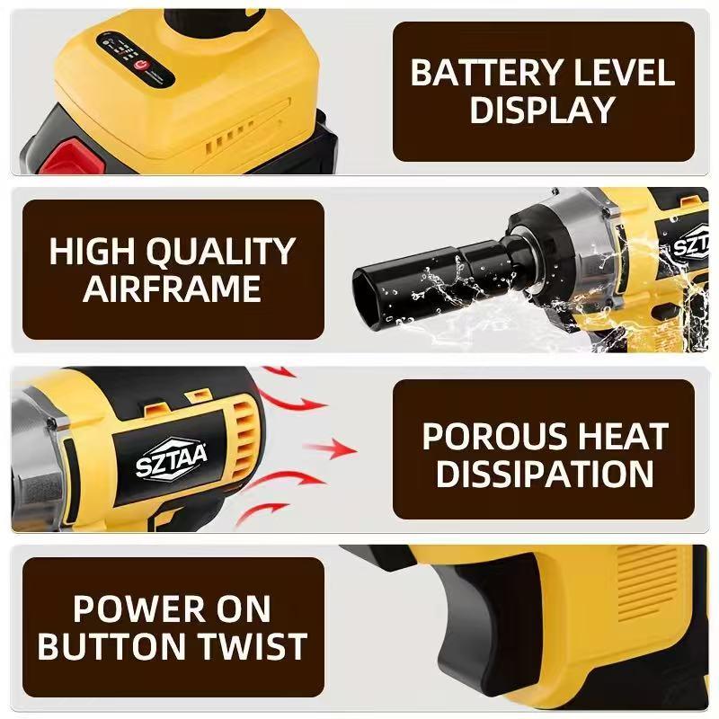 Cordless Impact Wrench 1/2-inch, High Torque 1200N.m, Compact Wrench w/ 1X 4.0Ah B