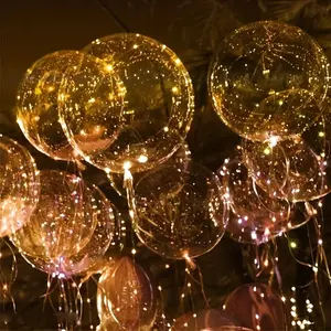 10/20 Sets of LED Light Transparent Glowing Bubble Balls - Helium Glow-in-the-Dark Balloons for Wedding, Birthday, Christmas Party Decorations, Creative Gifts, Holiday Accessories, Party Supplies, Wedding Decorations