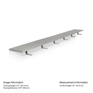 Toden Long Run Shelving w/Hook Kit - 144"W x 16"D Garage Storage with Integrated Hooks & Heavy-Duty Supports for Extended Storage Capacity Simple Installation and Sturdy Hanging Storage