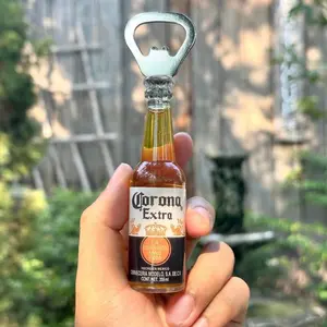 Corona Extra Bottle Opener - Miniature Beer Bottle Design with Corona Extra Label - Perfect for Parties and Events