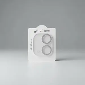 Sparkle Glitter Lens Camera Protector, Tempered Glass Lens Camera Protector, Protective Phone Lens Protector Cover for iPhone 15 14 13 Pro Max Plus ProMax, 2 Counts, Accessories, Protection