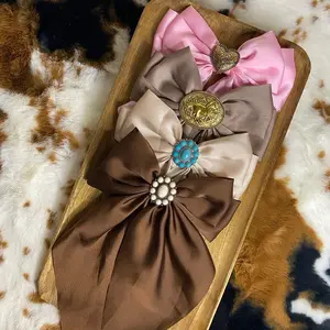 Handmade Bow-Knot Hair Clips - Western Coquette Bow Headpieces, Vintage Ribbon Headpieces, Elegant Plain Hair Accessories for Sophisticated Looks with Unique Craftsmanship