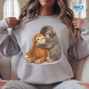 Punch Monkey Sweatshirt & T-Shirt – Viral baby monkey with Plush toy