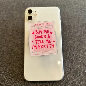 Funny “Buy Me Books & Tell Me I’m Pretty” MagSafe Phone Grip – Book Lover Quote Magnetic Pop Socket & Kickstand – Cute Reader Aesthetic Gift