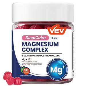 VEV 14-in-1 Magnesium– with Ashwagandha, L-Theanine, Vitamin D3 & Zinc, 90  Gummies, Mothersdaygift