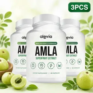 3x Alevia Organic Amla Capsules 1000mg Indian Gooseberry Antioxidant Supplement