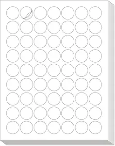 1'' Diameter Round Printable 25 Sheets Matte Sticker Labels for Laser/Inkjet Printer, White Blank Circle Stickers, Strong Adhesive (1575 Labels)