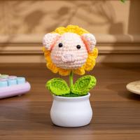 Knitting pink piglets