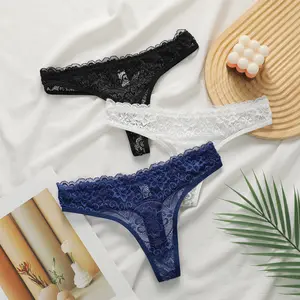 European Style Lace Panties - Sexy High Waist Seamless Breathable Thong 3-Pack