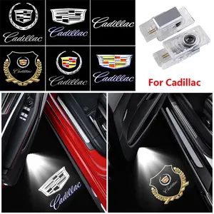 Car LED Logo Projection Light, Door Welcome Lamp Decoration, Suitable for Cadillac Car Accessories, Car Lighting Accessories, Car Decorative Light, Car Light Embellishments, Enhance Your Vehicle Style